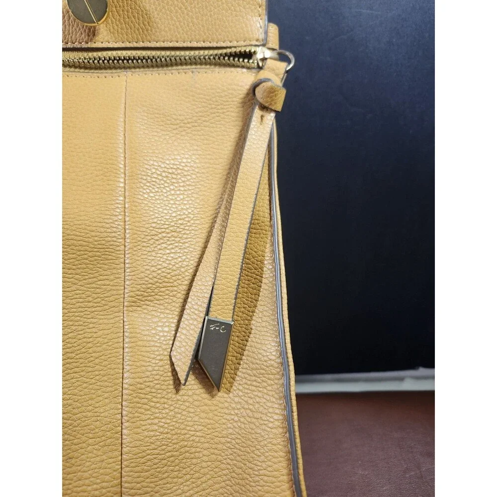 mustard yellow Foley + Corinna Dione leather satchel